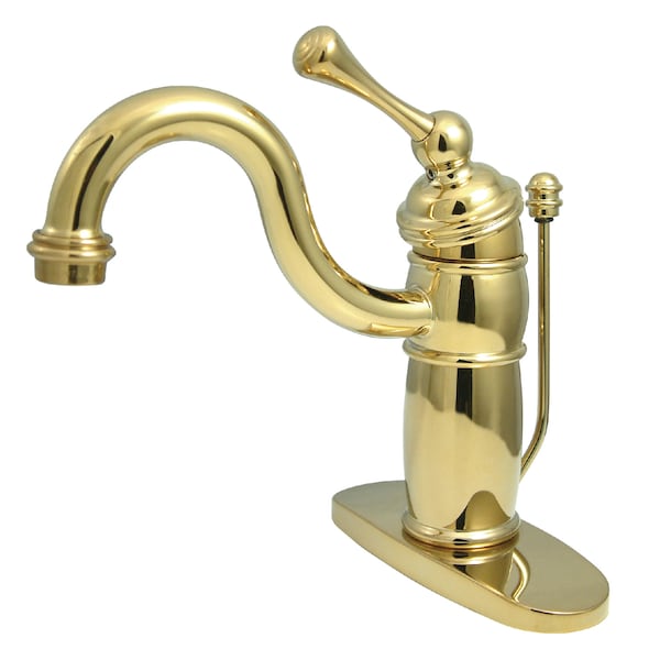 Victorian Bathroom Faucet W/ Pop-Up Drain, Polished Brass